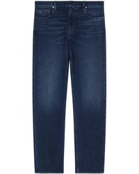 Emporio Armani - Logo-Patch Straight-Fit Jeans - Lyst