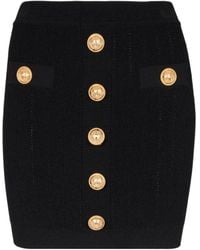 Balmain - Knitted Mini Skirt - Lyst