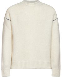 Roberto Collina - Contrast-Stitch Crew-Neck Sweater - Lyst