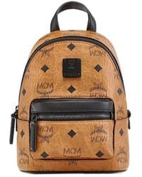 MCM - Stark Monogram Print Zipped Backpack - Lyst