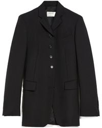 Sportmax - Single-Breasted Wool Blazer - Lyst