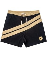 Palm Angels - Diagonal-Stripe Drawstring Swim Shorts - Lyst
