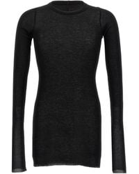 Rick Owens - Long Sleeved Knitted T-Shirt - Lyst