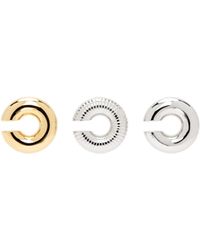Rabanne - Set Of Three Solid Fluted Ear Cuffs - Lyst