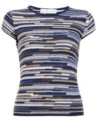 Proenza Schouler - Veya Ribbed Striped T-Shirt - Lyst