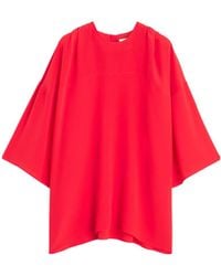 Lanvin - Relaxed Fit Draped Blouse - Lyst