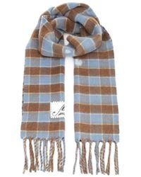 Marni - Plaid-Pattern Fringed Scarf - Lyst