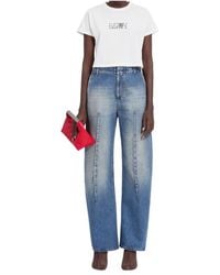 MM6 by Maison Margiela - Short Sleeve Cropped T-Shirt - Lyst