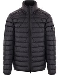 Stone Island - Compass-Badge Quilted Jacket - Lyst