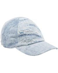 DIESEL - C-Feel Distressed Denim Baseball Cap - Lyst