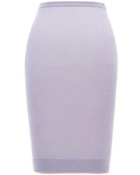 Saint Laurent - Semi-Sheer Wide Hem Pencil Skirt - Lyst