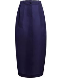KHAITE - Lucian Long Pleated Silk Skirt - Lyst