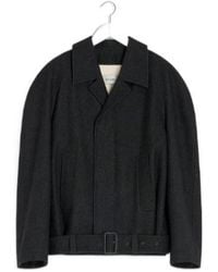Lemaire - Raglan-Sleeve Belted Jacket - Lyst