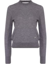 Victoria Beckham - Long-Sleeve Crew-Neck Knit Top - Lyst