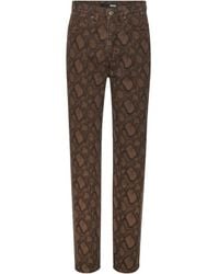 ROTATE BIRGER CHRISTENSEN - Animal Print Straight-Leg Jeans - Lyst