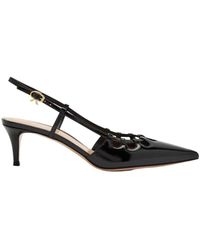 Gianvito Rossi - Eloise 55 Cut-Out Patent Leather Slingback High-Heeled Sandals - Lyst