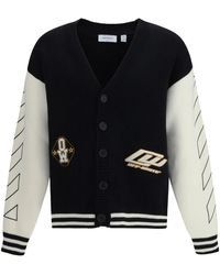 Off-White c/o Virgil Abloh - Star Logo Diagonal Varsity Cardigan - Lyst