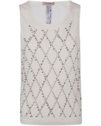 Twinset - Bead-Embellished Sleeveless Vest - Lyst