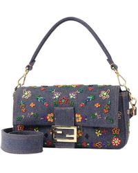 Fendi - Baguette Embroidered Shoulder Bag - Lyst
