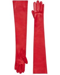 Balenciaga - Long Logo Gloves - Lyst