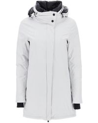 Herno - Logo-Print Hooded Jacket - Lyst