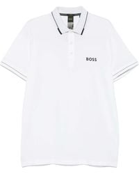 BOSS - Boss Logo Printed Short-Sleeved Polo Shirt - Lyst
