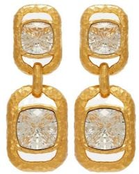 Oscar de la Renta - Crystal-Embellished Drop Earrings - Lyst
