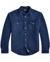 RRL - Ralph Lauren Sueded Western Shirt - Lyst