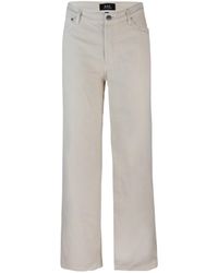 A.P.C. - Elisabeth Button Detailed Wide Leg Jeans - Lyst