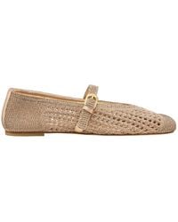 Stuart Weitzman - Cut-Out Ballet Flats - Lyst