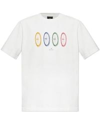 Paul Smith - Ps Paul Smith Wheels Print T-Shirt - Lyst