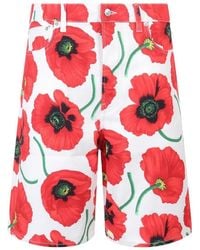 KENZO - Floral Printed Bermuda Shorts - Lyst