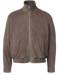 FRAME - Suede Blouson Jacket - Lyst
