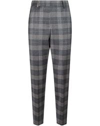 Peserico - Check Pattern Trousers - Lyst