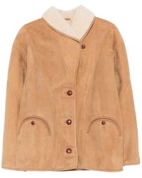 Blazé Milano - Button-Up Suede Jacket - Lyst