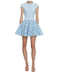 Self-Portrait - Lace Panel Mini Dress - Lyst