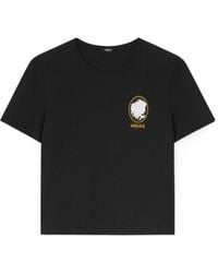Versace - Cameo Logo-Embroidered T-Shirt - Lyst