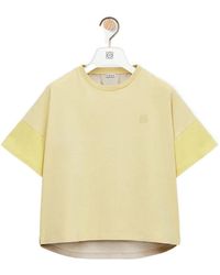 Loewe - Anagram-Embroidered Panelled T-Shirt - Lyst