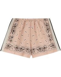 Palm Angels - Paisley-Printed Side Stripe Detailed Track Shorts - Lyst
