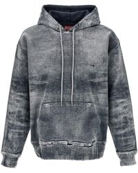 DIESEL - Patent Leather Hoodie Sweatshirt - Lyst