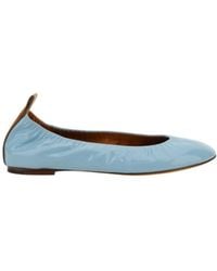 Lanvin - Round Toe Slip-On Ballerina Shoes - Lyst