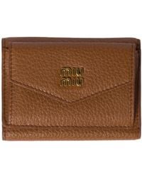 Miu Miu - Small Leather Wallet - Lyst