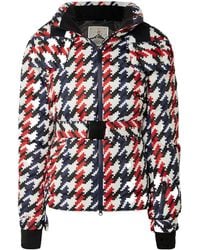 Perfect Moment - Candice Hooded Belted Houndstooth Down Ski Jacket - Lyst