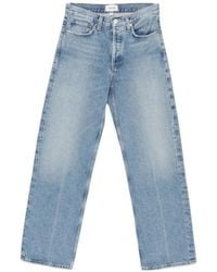 Agolde - Pressed Crease Wide-Leg Jeans - Lyst