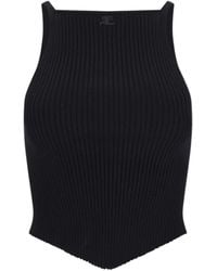 Courreges - Courrèges Pointy Rib-Knit Tank Top - Lyst