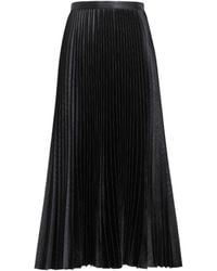 Alaïa - Alaïa Pleated Midi Skirt - Lyst