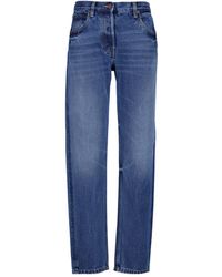 Prada - Mid-Rise Straight Leg Jeans - Lyst
