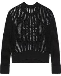 Givenchy - 4G Crochet-Knit Oversized Jumper - Lyst
