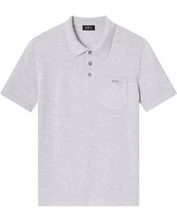 A.P.C. - Gide Wool Polo Shirt - Lyst