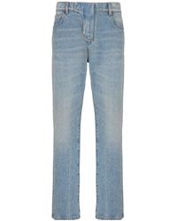 Balmain - Straight-Leg Belt-Looped Jeans - Lyst